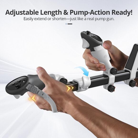 VR Gaming Gunstock  Pump-Action 360° Rotatable Grips Left-Hand Friendly NEW - Picture 5 of 16
